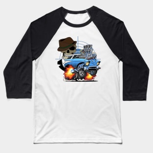 1957 Chevy Nomad Hot Rod Gangster Car Baseball T-Shirt
